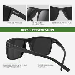 Polarized Sports Sunglasses for Men Women, UV Protection Lightweight Sun Glas…