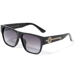 Flat Top Sunglasses Black Lens Street Wear Trendy Shades Hip Hop Outdoor Lentes