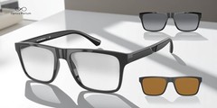 EMPORIO ARMANI EA4115 50171W Black Clear 54 mm Men’s Sunglasses