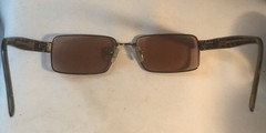 VERSACE Unisex Dark Brown Gold MOD 1129 – 54[]17 – 140 Rectangle Sunglasses EUC!