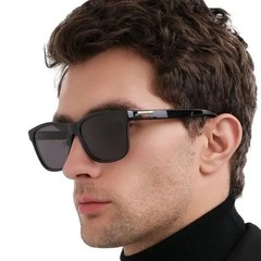 Gucci GG0746SA 001 Sunglasses Unisex Black Grey Rectangle Solid Tint New