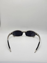 Oakley Like Juliet X-Metal Sunglasses Silver Frame Black Polarized Lens