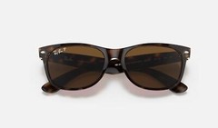 Ray-Ban New Wayfarer Polished Tortoise/B-15 Brown Polarized 55 mm Sunglasses