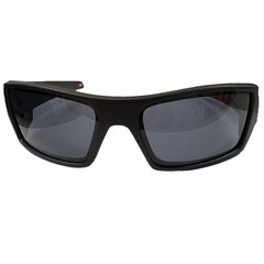 Oakley Men’s Gascan Rectangular Sunglasses – Matte Black/ Grey + Eyewear Leash