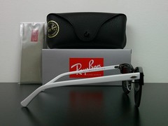 Ray-Ban RB3016 Clubmaster Classic Sunglasses Black/White 51mm Never Worn