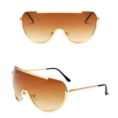 Oversized Shield Visor Style Semi one-piece Lens Design Oversized Shield Men New
