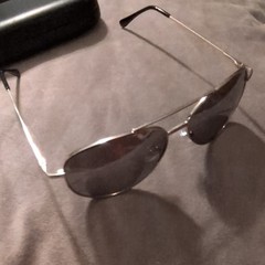 Ray-Ban RB3025 Aviator Sunglasses Silver Metal Frame Gray Tinted 135mm