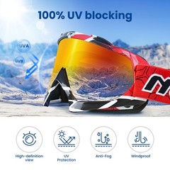 Dirt Bike ATV Goggles for Adults – Motocross OTG UV400 Anti-Fog Protection