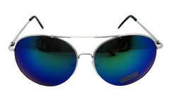 New Unisex Aviator Sunglasses UV400 Mirror Lens Green SG-AVIGR Made In China