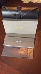 The DITA GRAND DECADE DTS460-A-03 Crystal White Gold Gradient Sunglasses W Case