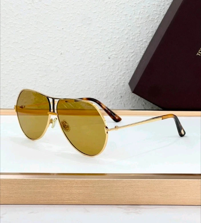 Tom Ford Rickie Sunglasses TF1281 Gold/Yellow 63-10-135mm With Case New