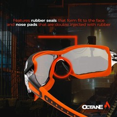 Anti-Fog Sport Motorcycle Sunglasses Orange Frame w/Clear Lenses – Ideal