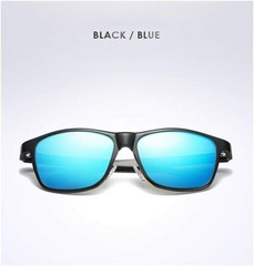 Sports Polarized Sunglasses for Men – Mens Sports Glasses Metal Frame (Blue)