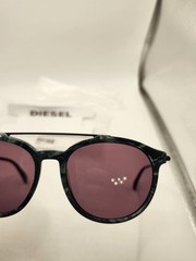 Brand New Diesel Sunglasses DL0188 Dark Green Marble Black Bar 98J 54-17-145 3