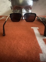 Dita Mach Seven Square Sunglasses DTS412-A-01 Yellow Gold Matte Black