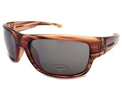 Stone Sunglasses Wrap Crystal Lined Brown with Light Silver Mirror Lenses ST161