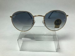 Ray-Ban RB3447 Round Gold Frame Gradient Blue Lens Sunglasses