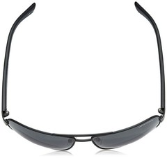 A|X Armani Exchange Men’s AX2012S Rectangular Metal Sunglasses, Satin Black