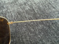 Ray-Ban RB3362 Cockpit Sunglasses, Gold Frame, Solid Yellow Lens