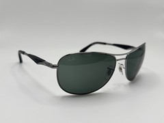 Ray Ban RB3519 004/71 Gunmetal/Silver/Green Lens Sunglasses READ DISCR