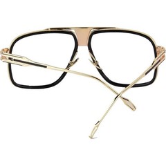 Classic Glasses Gold Black Frame Fashion Hip Hop Style Clear Lens Men Bold 2026