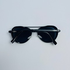RAPICCA Double Bridge Round Polarized Sunglasses for Men Women Retro Metal Frame