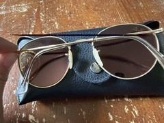 Ray-Ban Made In Italy RB3447 50/21 Gold Round Metal Mirror Pink Sunglasses 💕