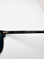 Ray-Ban Clubmaster Classic RB3016 51mm Polarized Sunglasses – Black / Green Lens