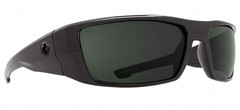 NEW Spy Dirk Sunglasses-SOSI Black Gloss RX-Happy Gray Green Lens