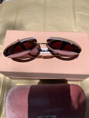 Miu Miu dusty rose/gold frame sunglasses, excellent condition, no scratches