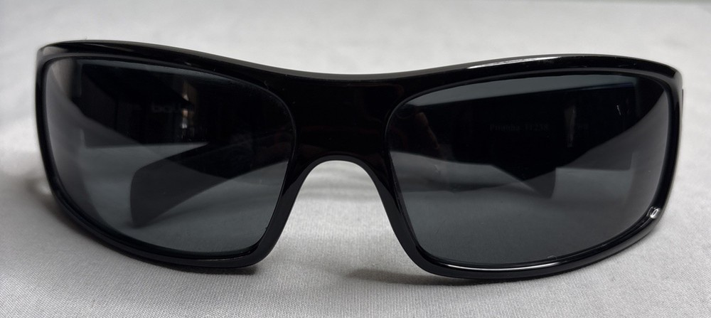 Bolle Piranha 11238 WQ Shiny Black Sunglasses Adults Unisex Wrap