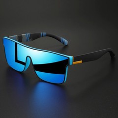 Classic Square Sports Sunglasses – One-Piece Lens, UV400 Unisex Comfort Fit