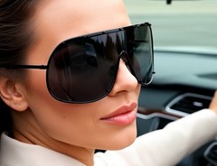 Men Women Sunglasses Fashion OVERSIZED Big MASK SHIELD Celebrity Polarized Large