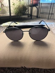 New Authentic QUAY Loop Me In Black Round Frame/lenses Sunglasses 54-17-140
