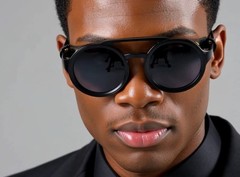 Dark Black Lens Sunglasses Street Wear Wrap Around UV400 Protection Classic New