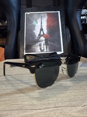 RayBan RB3016 Clubmaster W0365A Black/Gold / Grey Lens 51 mm