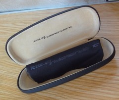 Italia Independent hard Case+Cloth black w/Logo f/sunglasses/eyeglasses etc-Mint