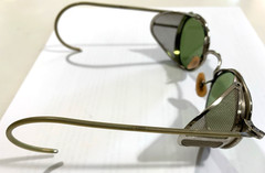 VINTAGE BAUSCH & LOMB B&L RAY-BAN GOGGLES SHADE NO.2 SIZE: 23-44mm WIRE MESH