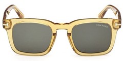 Tom Ford Men’s Dax 50 mm Light Crystal Yellow Sunglasses FT0751-39N-50 NWT RARE!