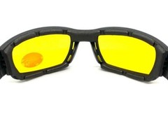 MOTORCYCLE Night Riding Padded Safety Protective SUN GLASSES GOGGLES Yellow Lens