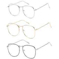 Large Oversized Geek Fashion Glasses Clear Lens Thin Metal Frame Nerd Glasses