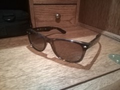 Ray-Ban RB2132 New Wayfarer Classic Polished Light Havana Frame Light Brown Grad