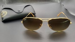 Ray Ban COCKPIT RB3362 Sunglasses 001/51 Gold Brown Gradient Lens 54-14 112/85