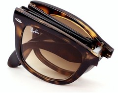 🔥Ray-Ban Wayfarer Folding Classic Havana Brown Lens Sunglasses RB4105 710/51 50