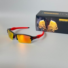 Oakley Flak 2.0 OO9271 Sunglasses Black Frame Polarized Red Lens Red Temple Arms
