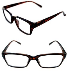 Men’s Womens small rectangular Clear Lens Graphic Designer Modern Eye Glasses