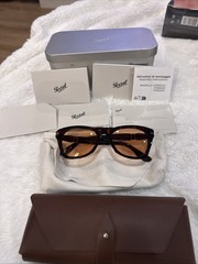 PERSOL PO8001S 24 3L Havana Orange 51 mm Unisex Sunglasses NIB Authentic