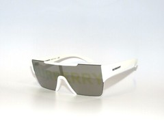 Burberry 4291 3007/H White Gray Silver Gold Shield Sunglasses