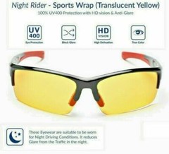 TAC HD Night Vision Glasses Men Women Driving Aviator Anti Glare Safety Glasses