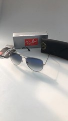 Ray Ban Sunglasses Aviator Silver 3026 Blue Gradient Lenses 62 mm 3026-2